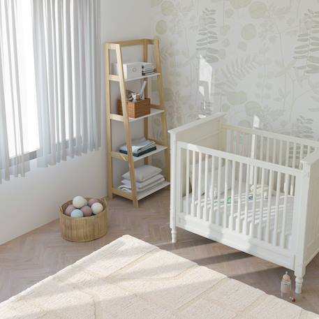 Tapis doux à relief en polyester recyclé murmure Beige sable+Blanc pur 8 - vertbaudet enfant 