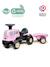 Porteur tracteur birdy farm 1er âge à volant directionnel avec klaxon, remorque. Rose+Rouge+Vert 4 - vertbaudet enfant 