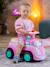 Porteur minivan barbie avec assise ouvrante et volant directionnel avec klaxon Rose barbie 1 - vertbaudet enfant 