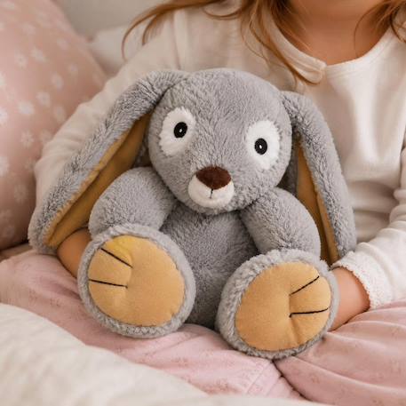 Peluche bouillotte lapin Gris 1 - vertbaudet enfant 