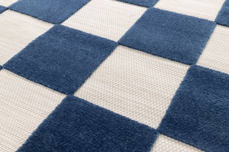 Tapis enfant avec effet sculpté petits carreaux Bleu naturel 4 - vertbaudet enfant 