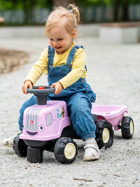 Porteur tracteur birdy farm 1er âge à volant directionnel avec klaxon, remorque. Rose+Rouge+Vert 1 - vertbaudet enfant 