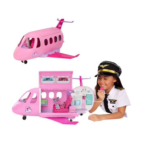 Barbie dream land - avion de rêve avec microphone fonctionnel Rose 4 - vertbaudet enfant 