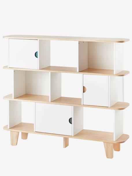 Etagère-bibliothèque SEVENTIES BLANC - BOIS 6 - vertbaudet enfant 