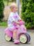 Scooter 1er âge barbie à roues silencieuses, guidon directionnel avec klaxon - crème et rose Rose barbie 1 - vertbaudet enfant 
