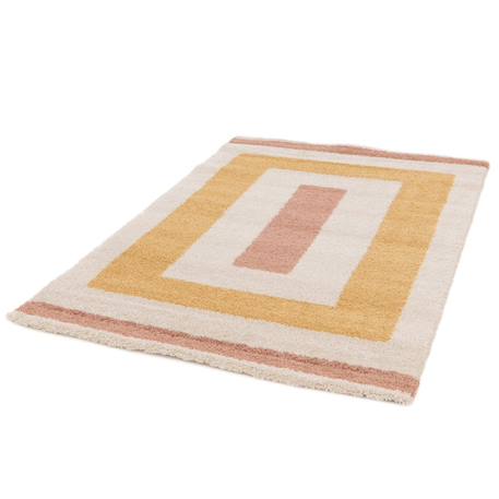 Tapis shaggy épais et confortable doodling Jaune naturel 6 - vertbaudet enfant 