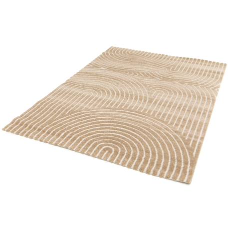 Tapis à relief doux et élégant groove Beige sable+Brun naturel 12 - vertbaudet enfant 