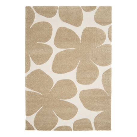 Tapis doux à motifs en relief blossom Brun naturel 1 - vertbaudet enfant 