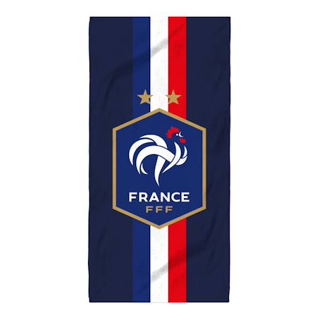 Serviette de bain et de plage imprimée 100% coton, fff victoire Bleu 1 - vertbaudet enfant 