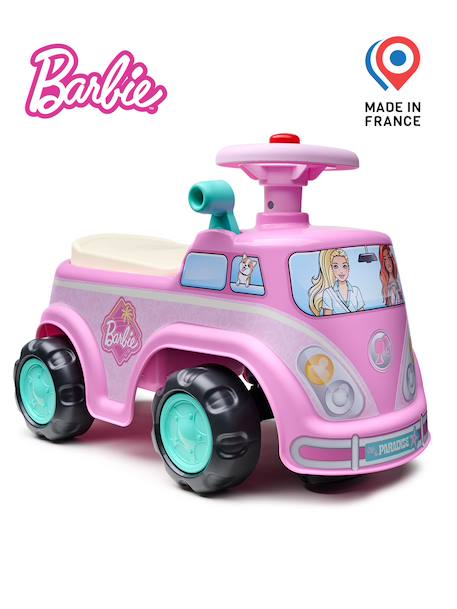 Porteur minivan barbie avec assise ouvrante et volant directionnel avec klaxon Rose barbie 4 - vertbaudet enfant 