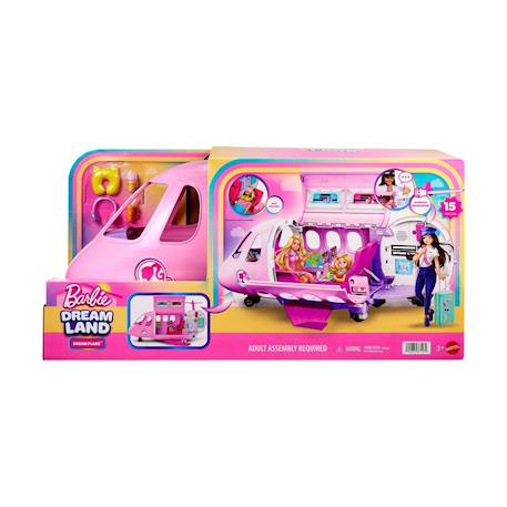 Barbie dream land - avion de rêve avec microphone fonctionnel Rose 2 - vertbaudet enfant 