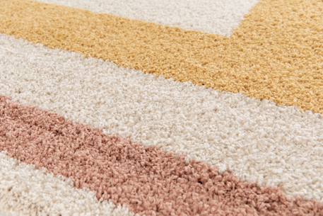 Tapis shaggy épais et confortable doodling Jaune naturel 4 - vertbaudet enfant 