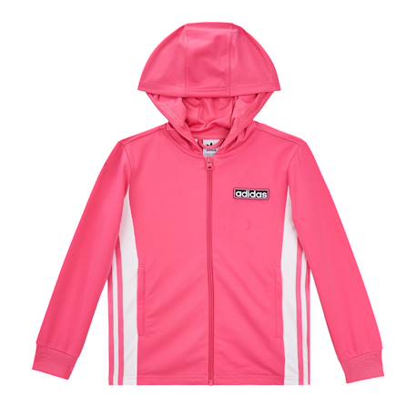 Sweat enfant fille polyester à capuche Rose 2 - vertbaudet enfant 