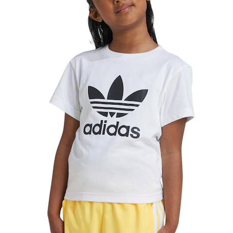 T-shirt enfant fille coton trefoil Blanc 1 - vertbaudet enfant 