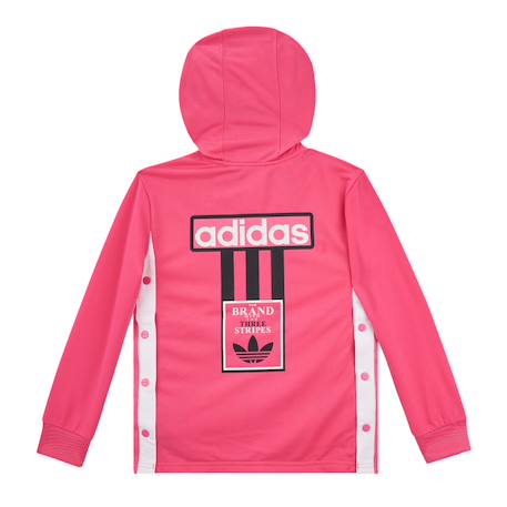 Sweat enfant fille polyester à capuche Rose 3 - vertbaudet enfant 