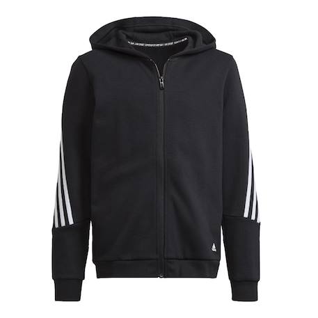 Veste enfant garçon coton 3-stripes Noir 1 - vertbaudet enfant 