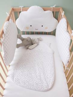 oeko-tex-Linge de maison et décoration-Linge de lit bébé-Tour de lit-Tour de lit / tour de parc réversible modulable NUAGE D'ETOILES