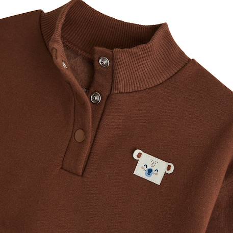 Sweat-shirt bébé en molleton mathéo Marron 4 - vertbaudet enfant 