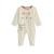 Pyjama bébé en velours ouverture zippée caramel Ecru 2 - vertbaudet enfant 