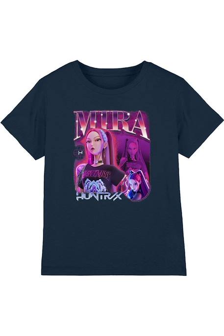 T-shirt fille enfant Mira Huntr/x, KPop Demon Hunters Bleu marine+Noir+Violet 1 - vertbaudet enfant 