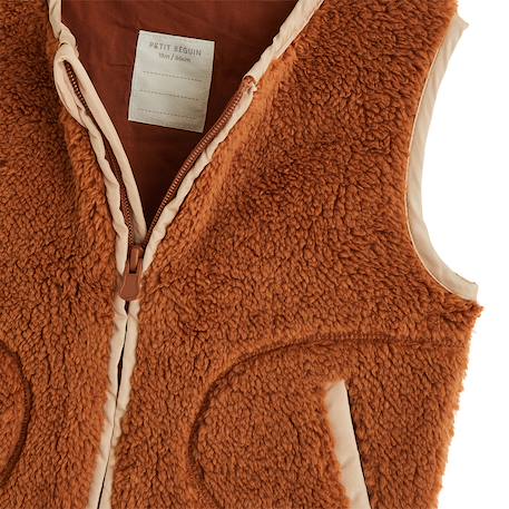 Veste sans manches enfant en sherpa moka Marron 4 - vertbaudet enfant 