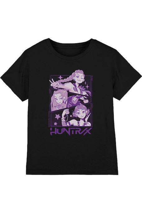 T-shirt fille enfant Huntr/x, KPop Demon Hunters Blanc+Bleu marine+Noir 13 - vertbaudet enfant 