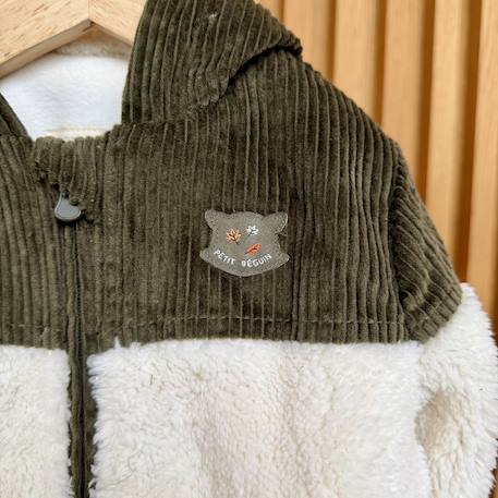 Veste enfant intérieur polaire avec capuche ginkgo Vert 5 - vertbaudet enfant 