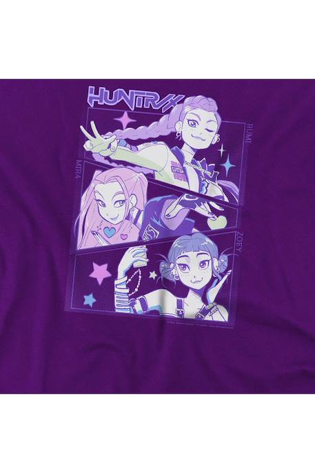 T-shirt fille enfant Huntr/x, KPop Demon Hunters Blanc+Noir+Rose clair+Violet 21 - vertbaudet enfant 