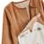Pyjama bébé en velours côtelé ouverture pont caramel Marron 5 - vertbaudet enfant 