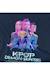 T-shirt fille enfant Huntr/x poster, KPop Demon Hunters Bleu marine+Noir+Violet 2 - vertbaudet enfant 