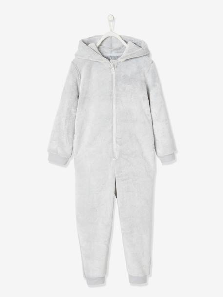 Surpyjama koala en velours enfant gris clair chiné 2 - vertbaudet enfant 