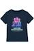 T-shirt fille enfant Huntr/x poster, KPop Demon Hunters Bleu marine+Noir+Violet 1 - vertbaudet enfant 