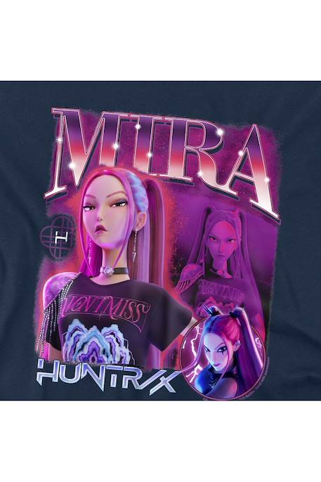 T-shirt fille enfant Mira Huntr/x, KPop Demon Hunters Bleu marine+Noir+Violet 3 - vertbaudet enfant 