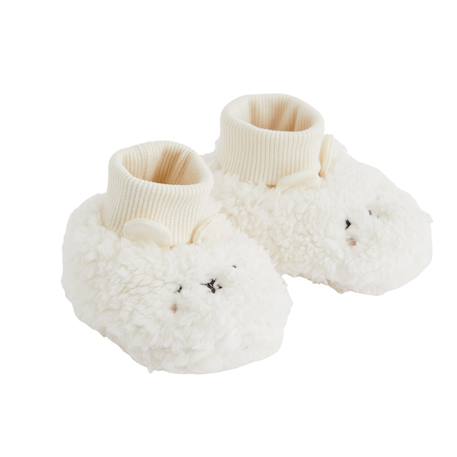 Chaussons bébé en sherpa caramel Ecru 2 - vertbaudet enfant 