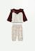 Ensemble bébé sweat et pantalon en molleton aimée Bordeaux 1 - vertbaudet enfant 