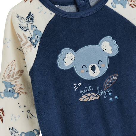 Pyjama bébé en velours mathéo Bleu 4 - vertbaudet enfant 