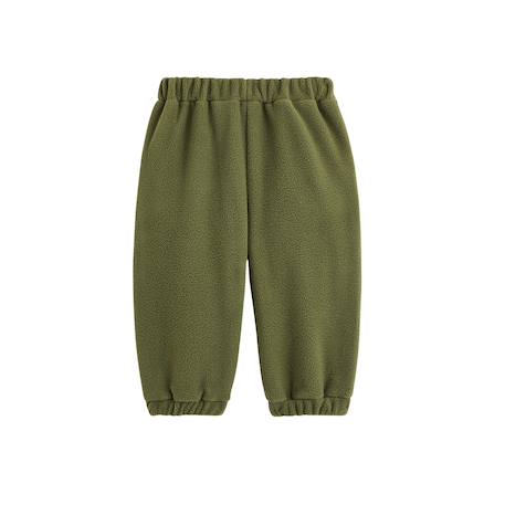 Pantalon bébé en polaire pistache Kaki 3 - vertbaudet enfant 