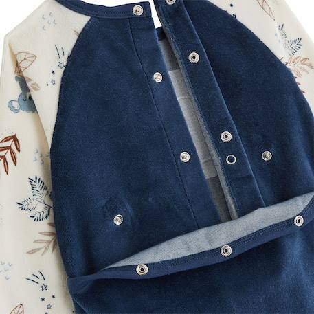 Pyjama bébé en velours mathéo Bleu 5 - vertbaudet enfant 