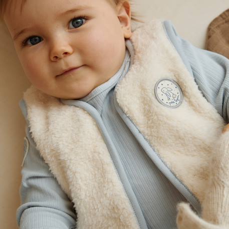 Veste sans manches bébé en sherpa voix lactée Ecru 5 - vertbaudet enfant 