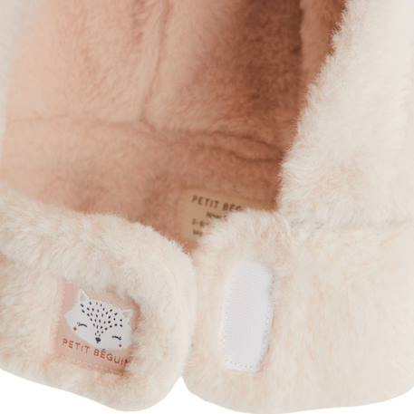 Cagoule bébé en fausse fourrure doucette Rose 4 - vertbaudet enfant 