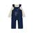 Ensemble salopette bébé en molleton et t-shirt en pointelle ollie Bleu 2 - vertbaudet enfant 