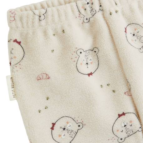Pyjama bébé 2 pièces en polaire avec pieds retroussables pistache Kaki 5 - vertbaudet enfant 