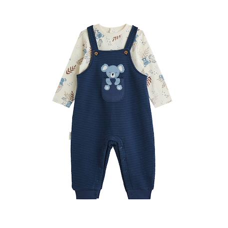 Ensemble salopette bébé et t-shirt mathéo Bleu 2 - vertbaudet enfant 