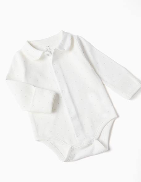 Ensemble body en coton + salopette en velours Gris clair 4 - vertbaudet enfant 