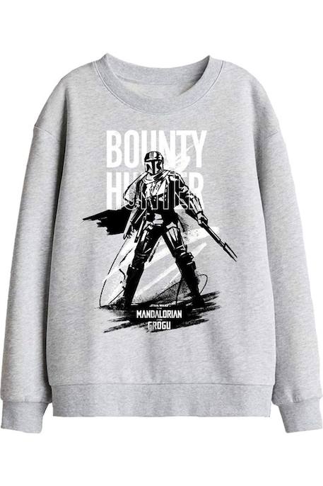 Sweat motif/style bleu foncé polycoton bounty hunter Gris clair chiné 1 - vertbaudet enfant 