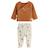 Ensemble bébé gilet croisé et pantalon avec pieds en molleton caramel Ecru 2 - vertbaudet enfant 