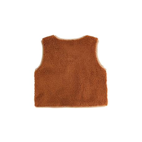 Veste sans manches enfant en sherpa moka Marron 3 - vertbaudet enfant 
