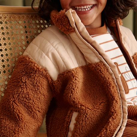 Veste enfant en sherpa moka Marron 5 - vertbaudet enfant 