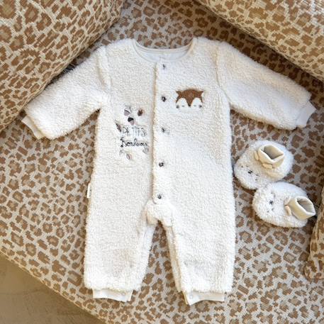 Surpyjama bébé en sherpa caramel Ecru 6 - vertbaudet enfant 