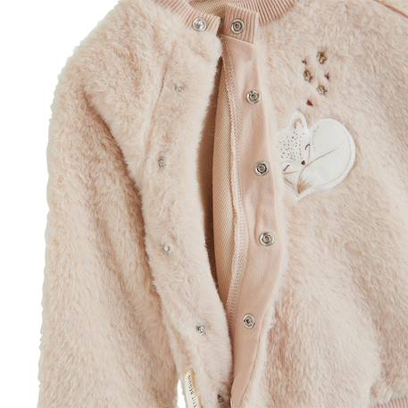 Sweat-shirt bébé en fausse fourrure doucette Rose 4 - vertbaudet enfant 